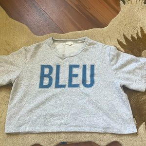 b+ab Light Gray Cropped T-shirt, US0/2/4